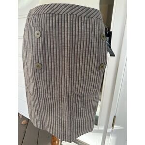 lafayette 148 new york Sz. 4 brown and blue striped skirt